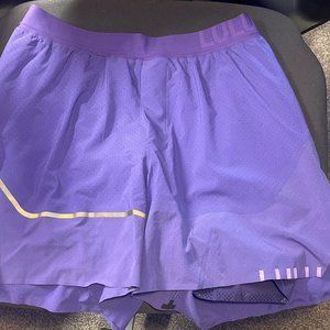 LULULEMON CHAI/DPMU Purple Surge Shorts 6" Lined Men's Medium
